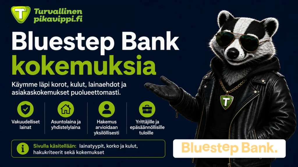 Bluestep Bank kokemuksia - puolueeton katsaus lainatyyppeihin, korkoihin, kuluihin, hakukriteereihin ja asiakaskokemuksiin
